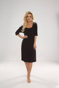  Koszulka nocna Koszula Nocna Model Ramona 616 Black - De Lafense 