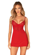   Komplet Model Ingridia Chemise Red - Obsessive 