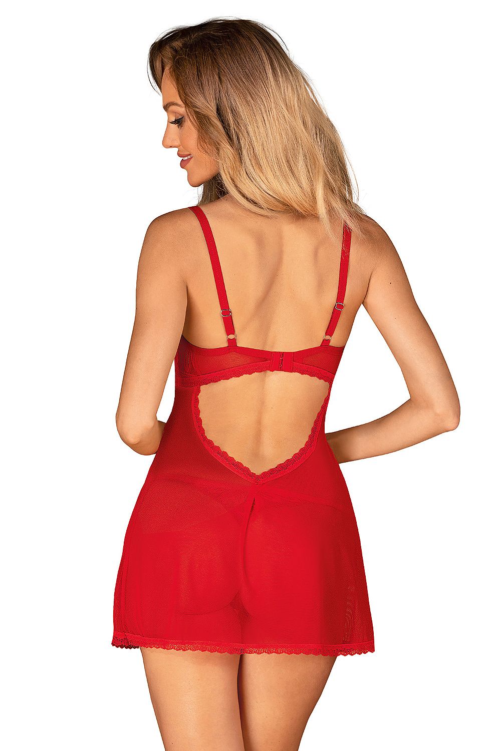   Komplet Model Chilisa babydoll Red - Obsessive 