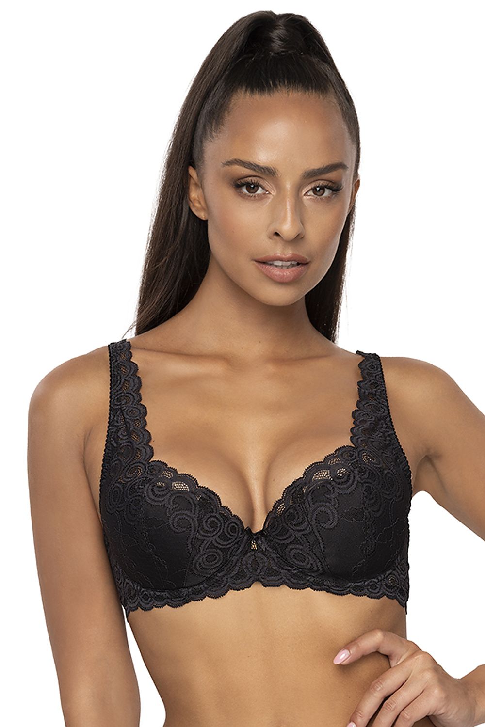  Biustonosz push up Biustonosz Usztywniany Model 3824/22 Natalie Black - Mat 