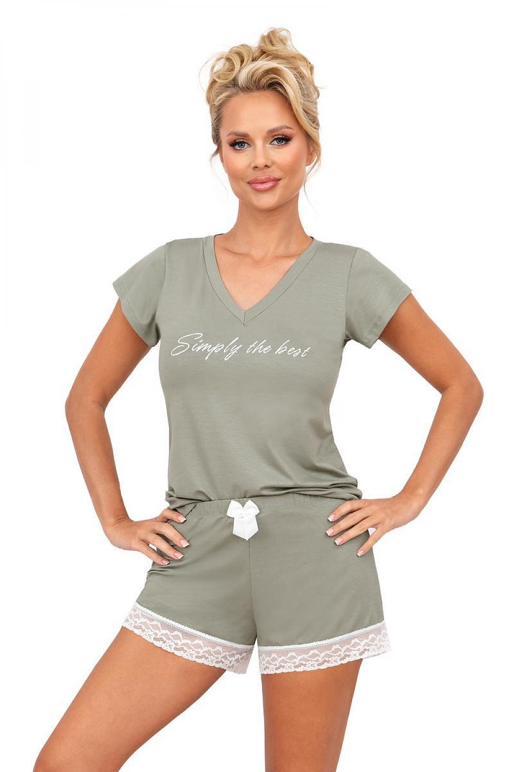  Piżama Damska Model Simply 1/2 185795 Olive - Donna 