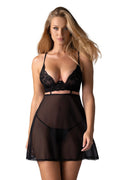  Komplet Model Nutris Babydoll Black - Obsessive 