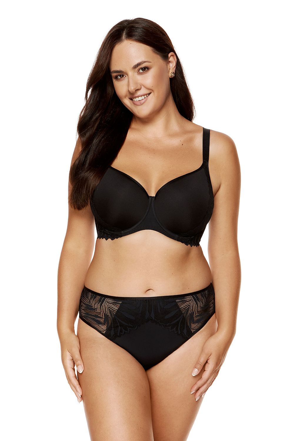  Biustonosz push up Biustonosz Usztywniany Model Eclipse B5 Black - Gorteks 