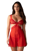  Komplet Model Cupide Desir Babydoll Red - Obsessive 