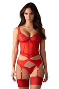   Komplet Model Gorset Cupide Desir Red - Obsessive 