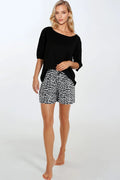  Piżama Damska Model Wild  Beautiful 223569 Black - Momenti Per Me 
