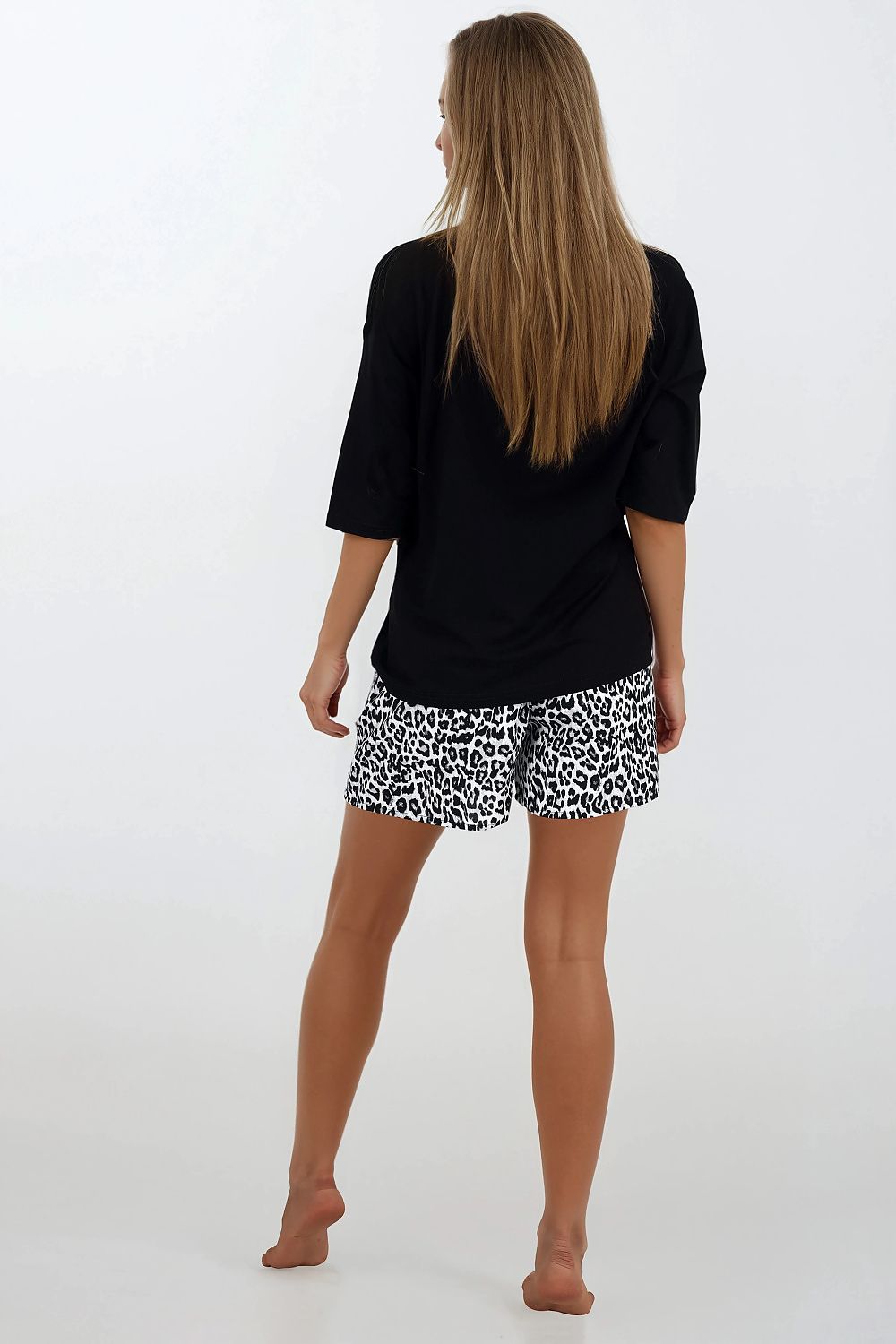  Piżama Damska Model Wild  Beautiful 223569 Black - Momenti Per Me 