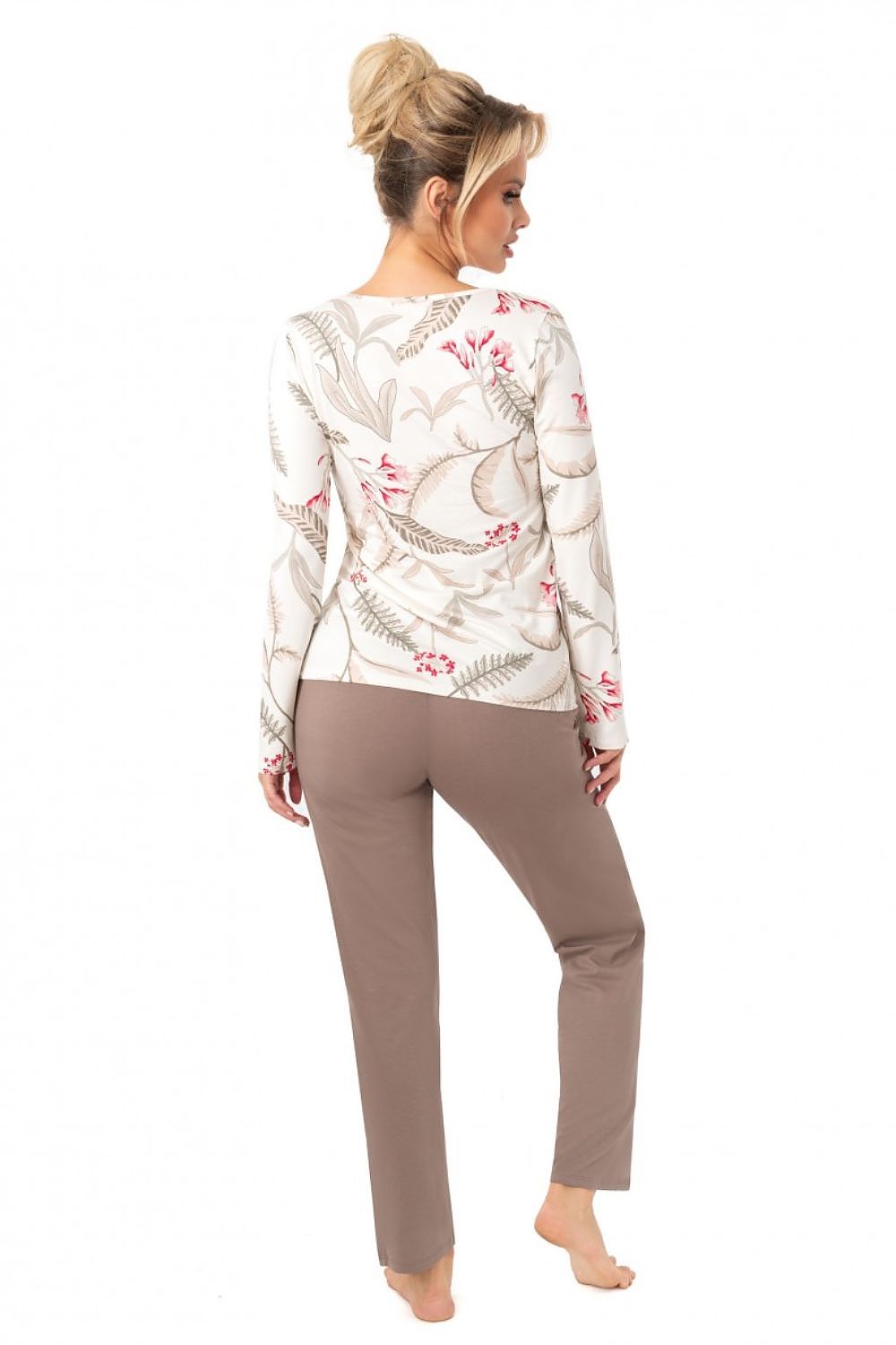  Piżama Damska Model Michelle Long 217008 Beige/Ecru - Donna 