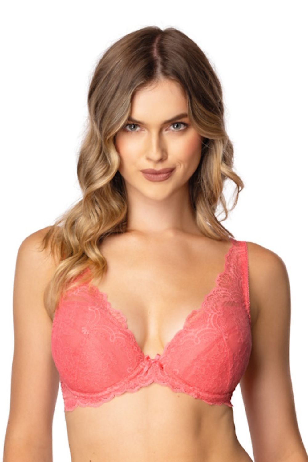  Biustonosz push up Biustonosz Push-up Model Samba  M-4008/11 Pink - Mat 