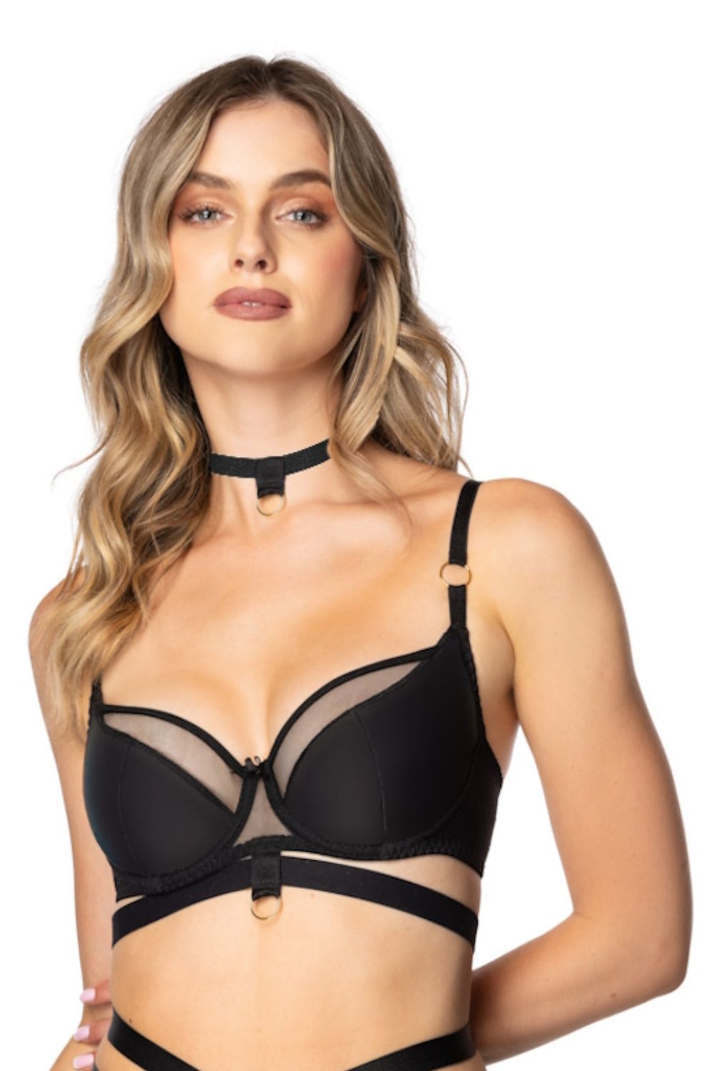  Biustonosz Soft Biustonosz Semi-Soft Model Etna M-4045/21 Black - Mat 