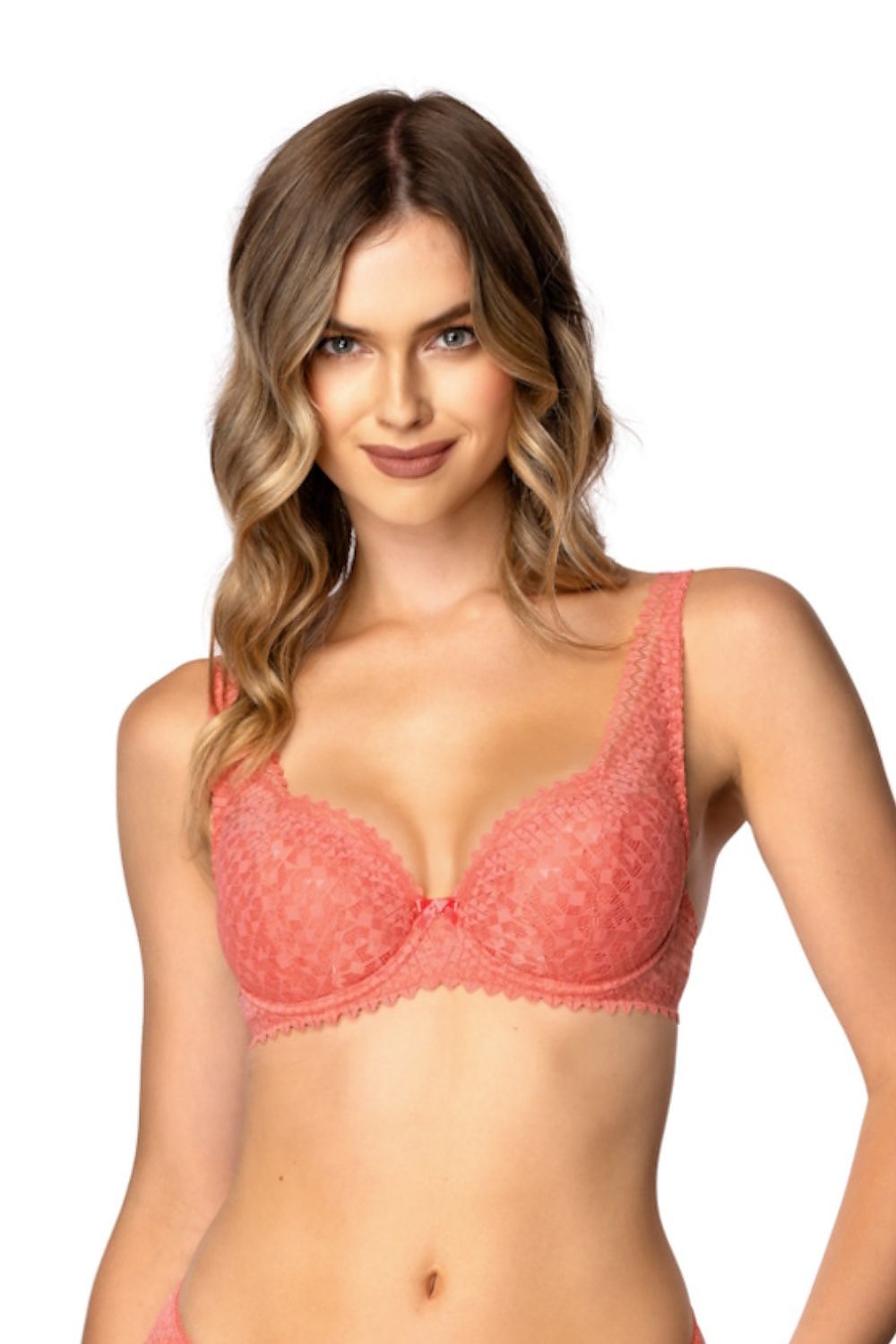  Biustonosz push up Biustonosz Usztywniany Model Gravity Big M-4050/22 Coral - Mat 