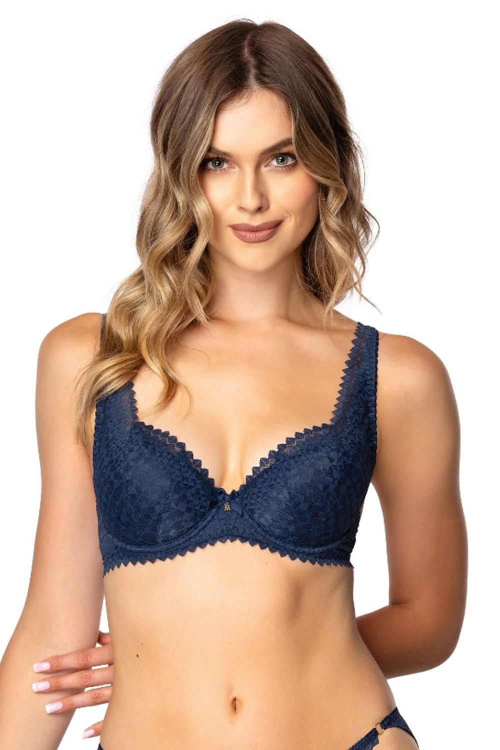  Biustonosz push up Biustonosz Usztywniany Model Gravity M-4050/22 Navy - Mat 