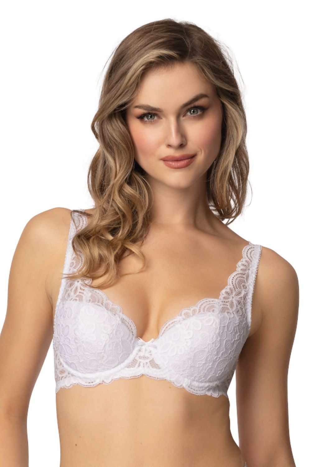  Biustonosz push up Biustonosz usztywniany Model Roma Big M-4052/22 White - Mat 