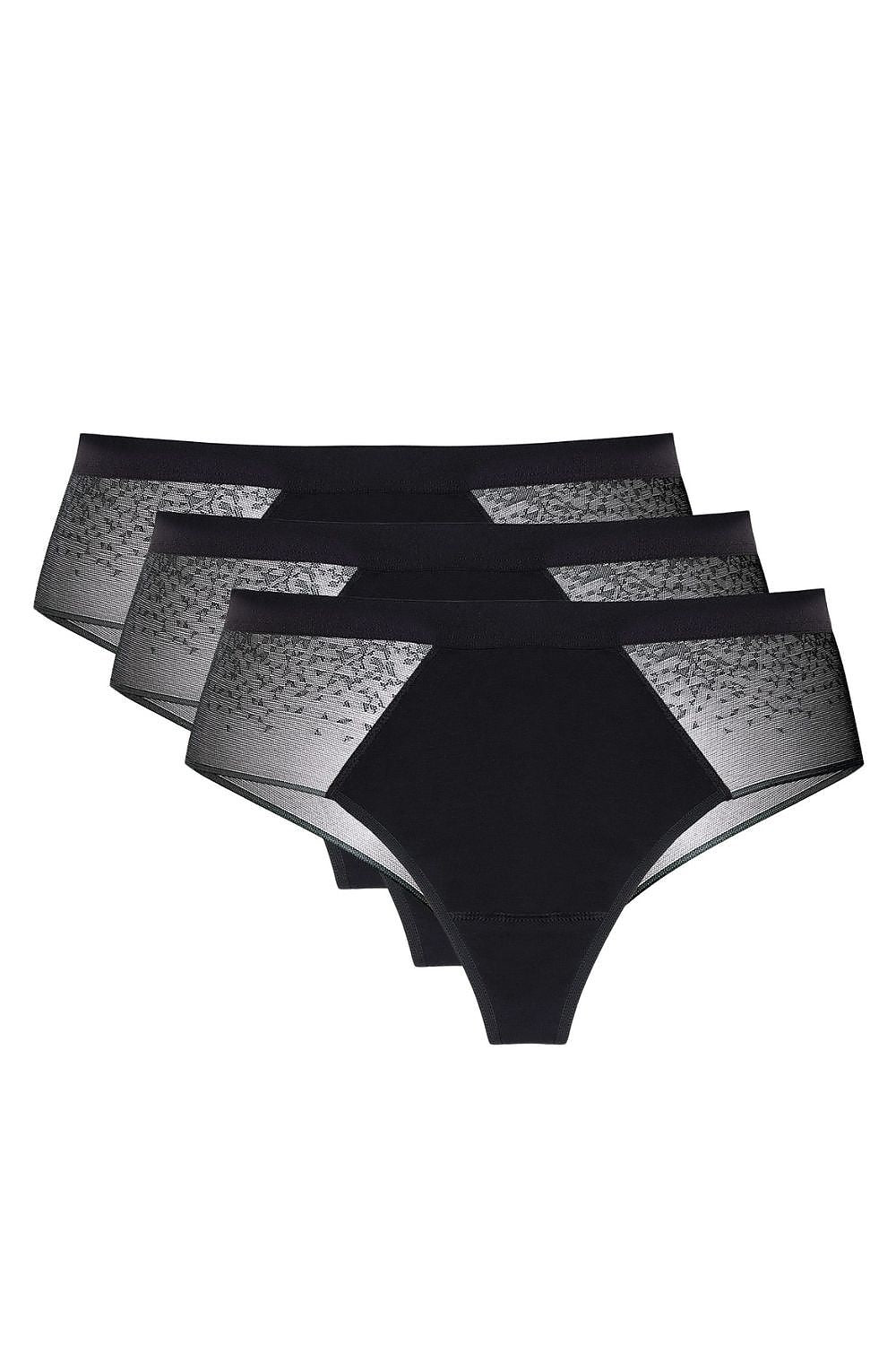  Komplet Stringi Model Hela 3pack S Black - Gorteks 