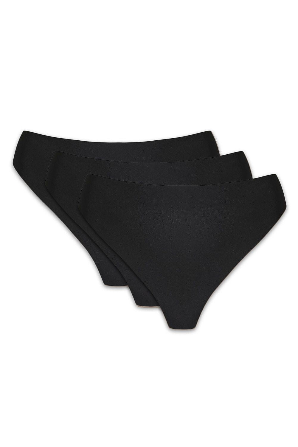  Komplet Stringi Model Blanca 3pack S Black - Gorteks 