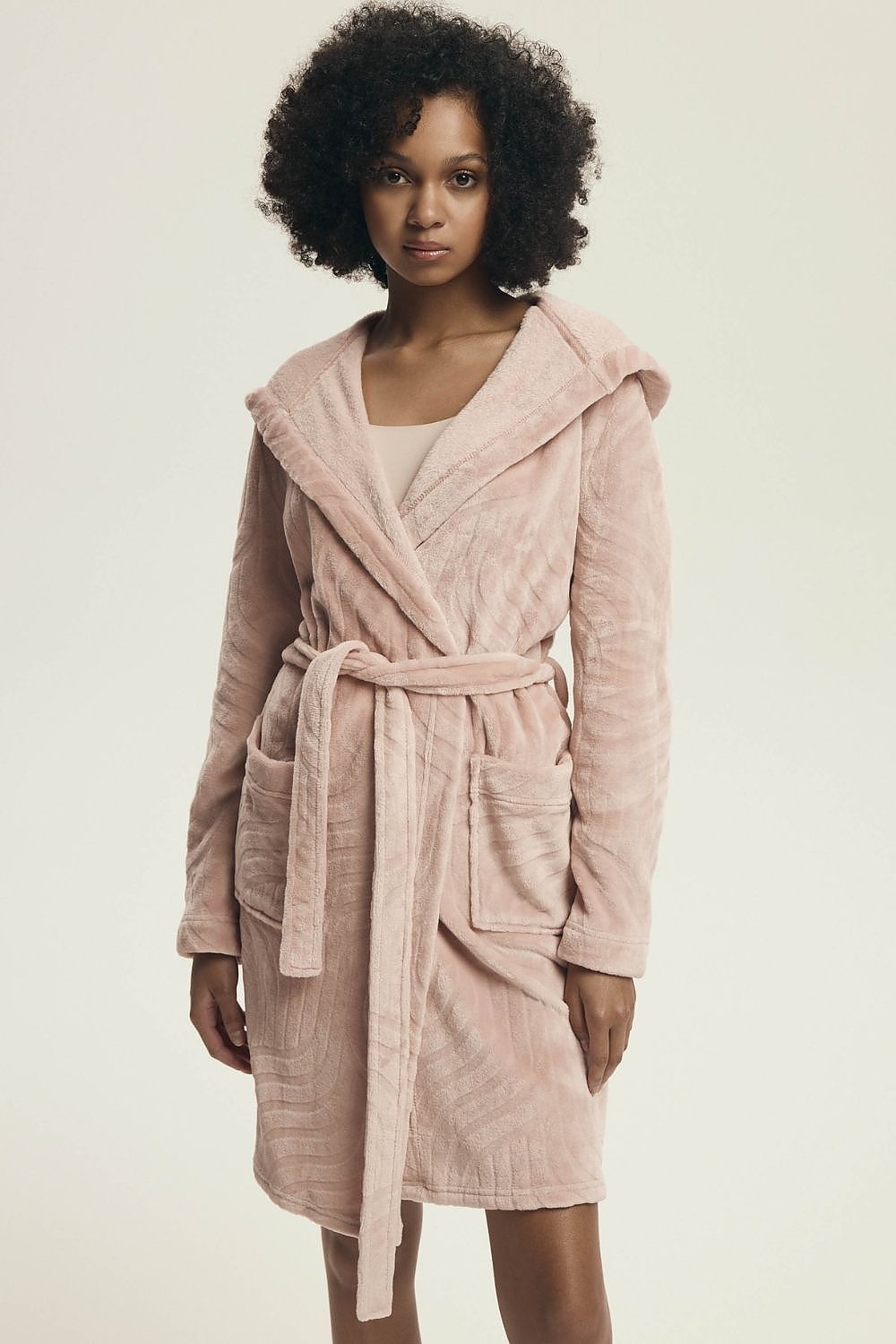  Szlafrok Damski Model Devyn 43602-39X Powder Pink - Henderson 