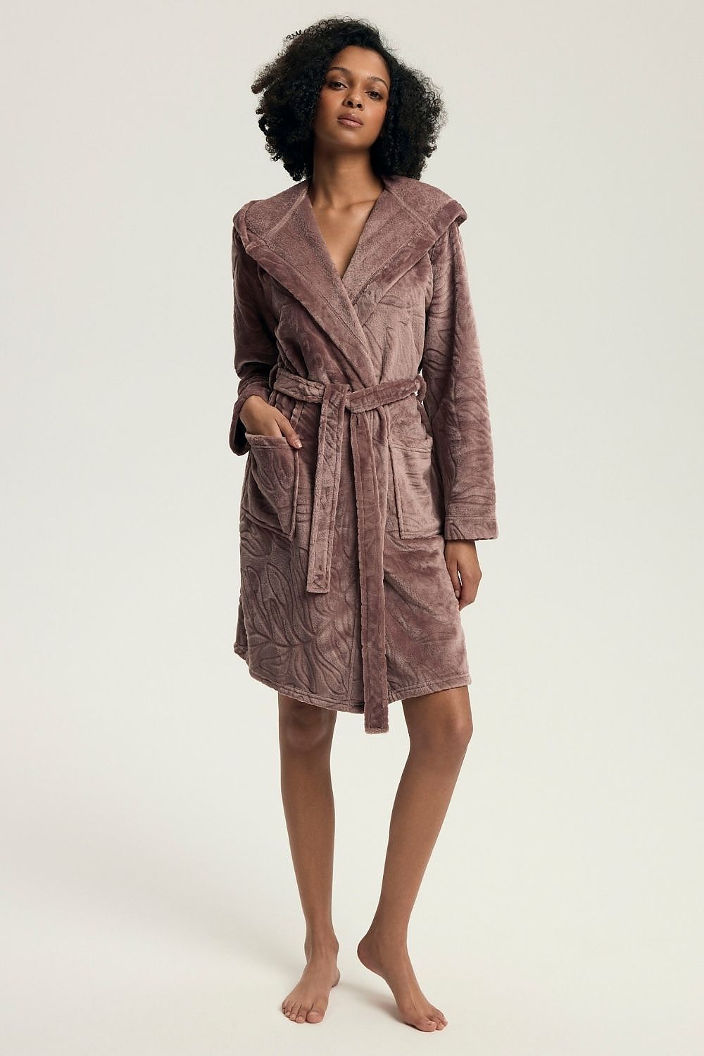  Szlafrok Damski Model Daryl 43612-39X Dirty Pink - Henderson 