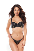   Biustonosz Usztywniany Model V-10591 Black/Gold - Axami 