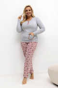   Piżama Damska Plus Size Model DU-PI-FP-508.57 Grey - Forever Pink 