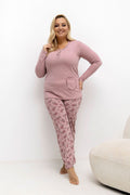   Piżama Damska Plus Size Model DU-PI-FP-508.57 Light Pink - Forever Pink 