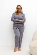   Piżama Damska Plus Size Model DU-PI-FP-505.05P Dark Grey - Forever Pink 