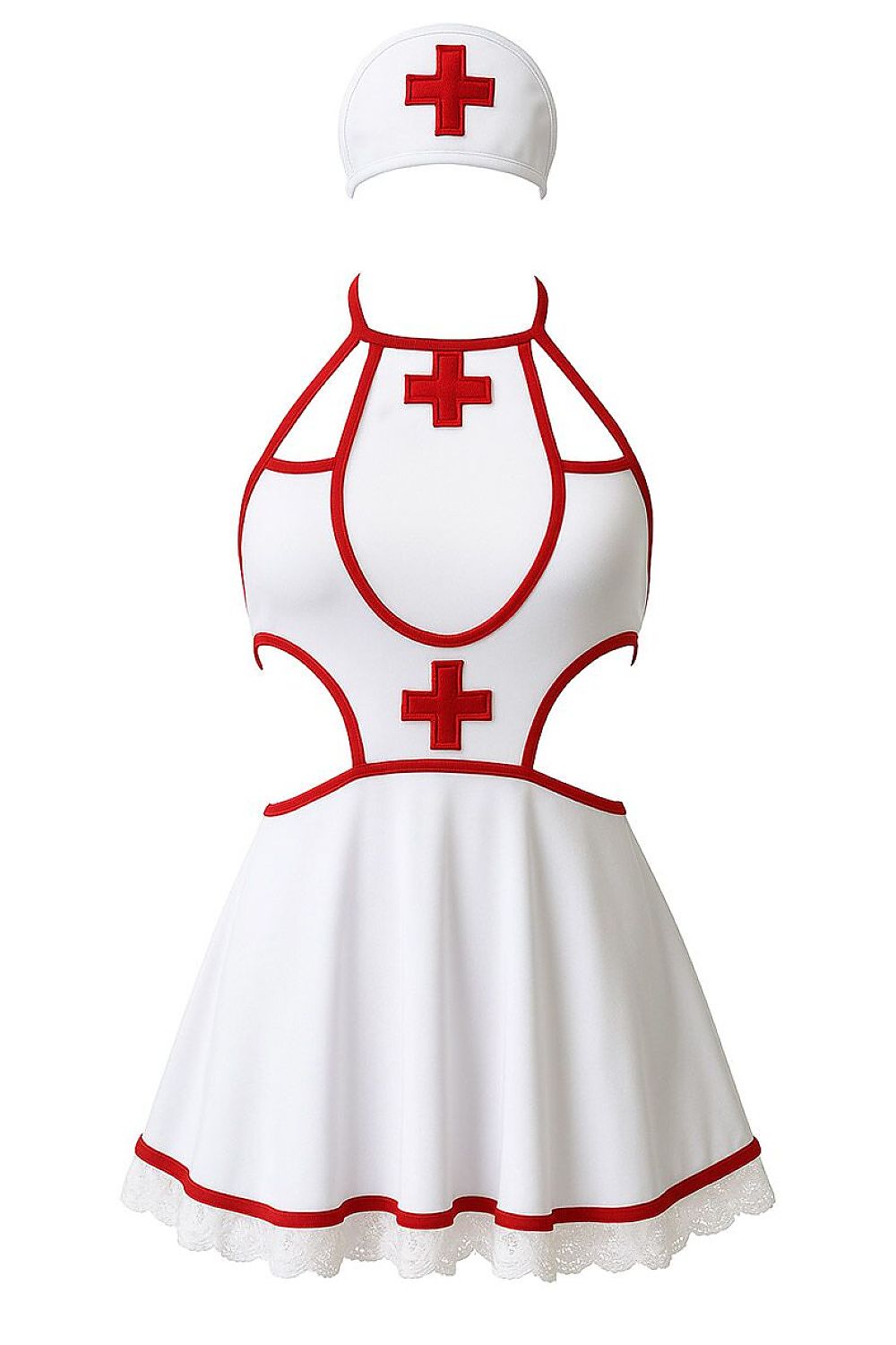   Kostium Model Sexy Nurse 218751 White/Red - Pure Sin 