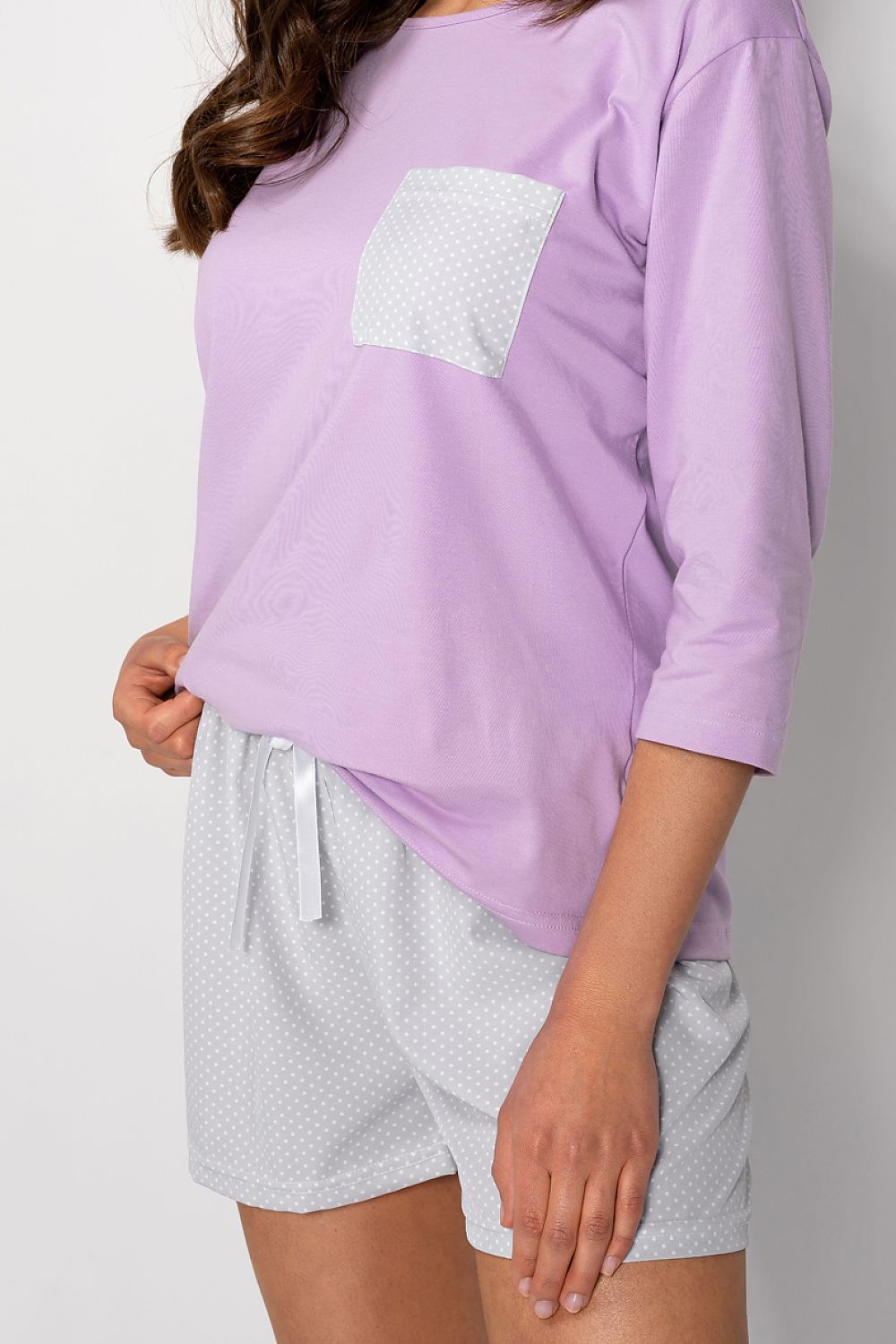  Piżama Damska Model Lily 175691 Lila/Grey - Momenti Per Me 