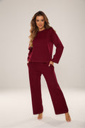  Spodnie Dres Damski Model Butter 886 Burgund - De Lafense 
