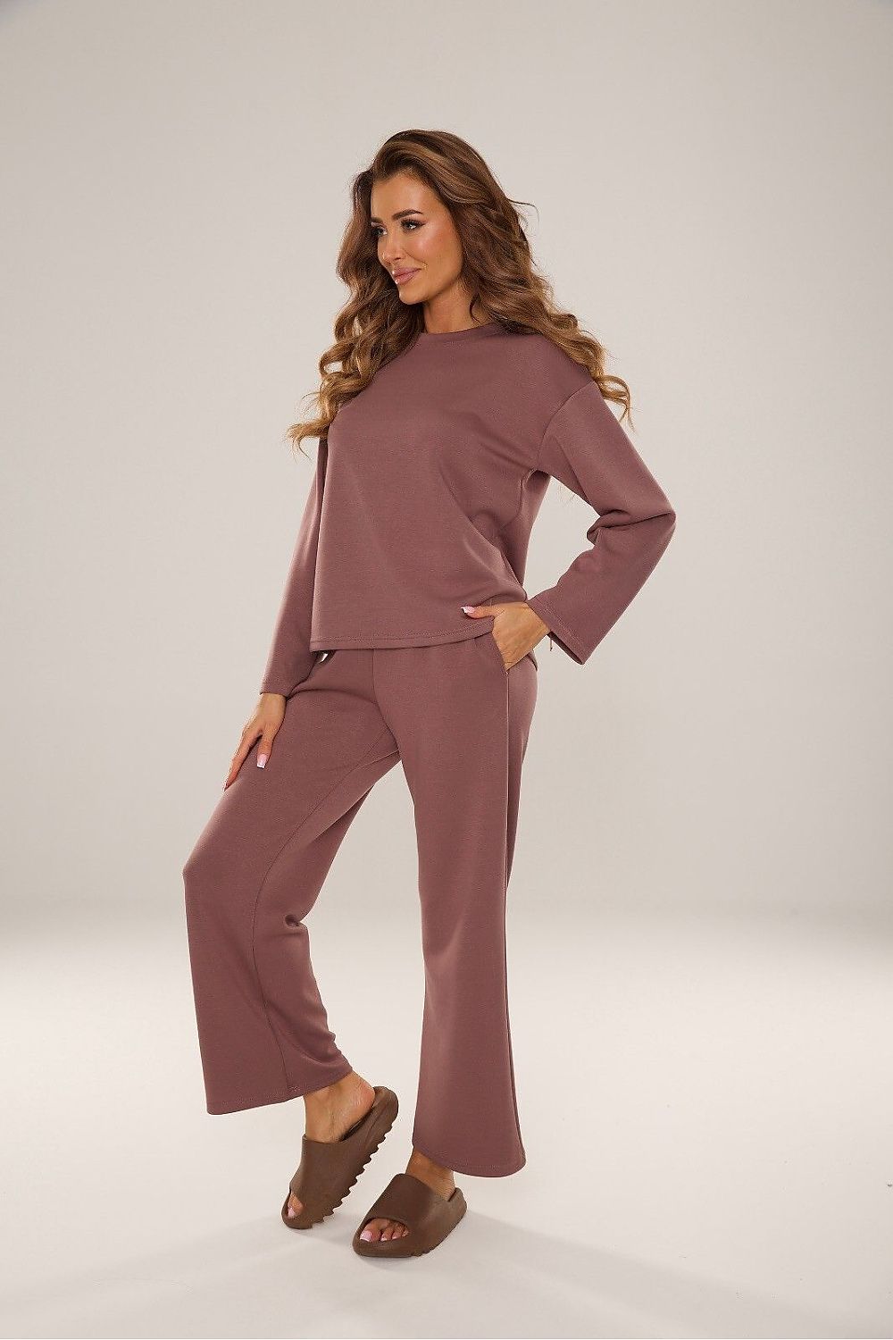  Spodnie Dres Damski Model Butter 886 Mocca - De Lafense 