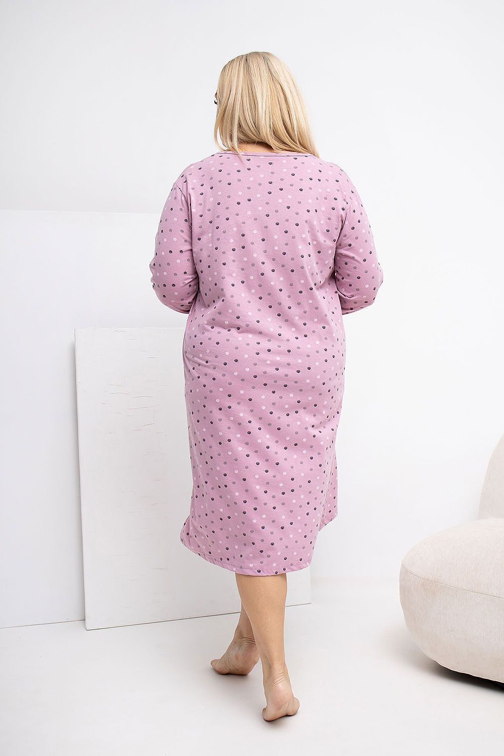   Koszula Nocna Plus Size Model DU-KN-FP-607.04P Dark Pink - Forever Pink 