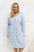   Koszula Nocna Plus Size Model DU-KN-FP-604.10 Light Blue - Forever Pink 