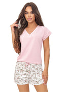  Piżama Damska Model Emilia Short 226050 Powder Pink - Donna 