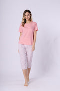  Piżama Damska Model Oksana 1721 Coral/White - M-Max 