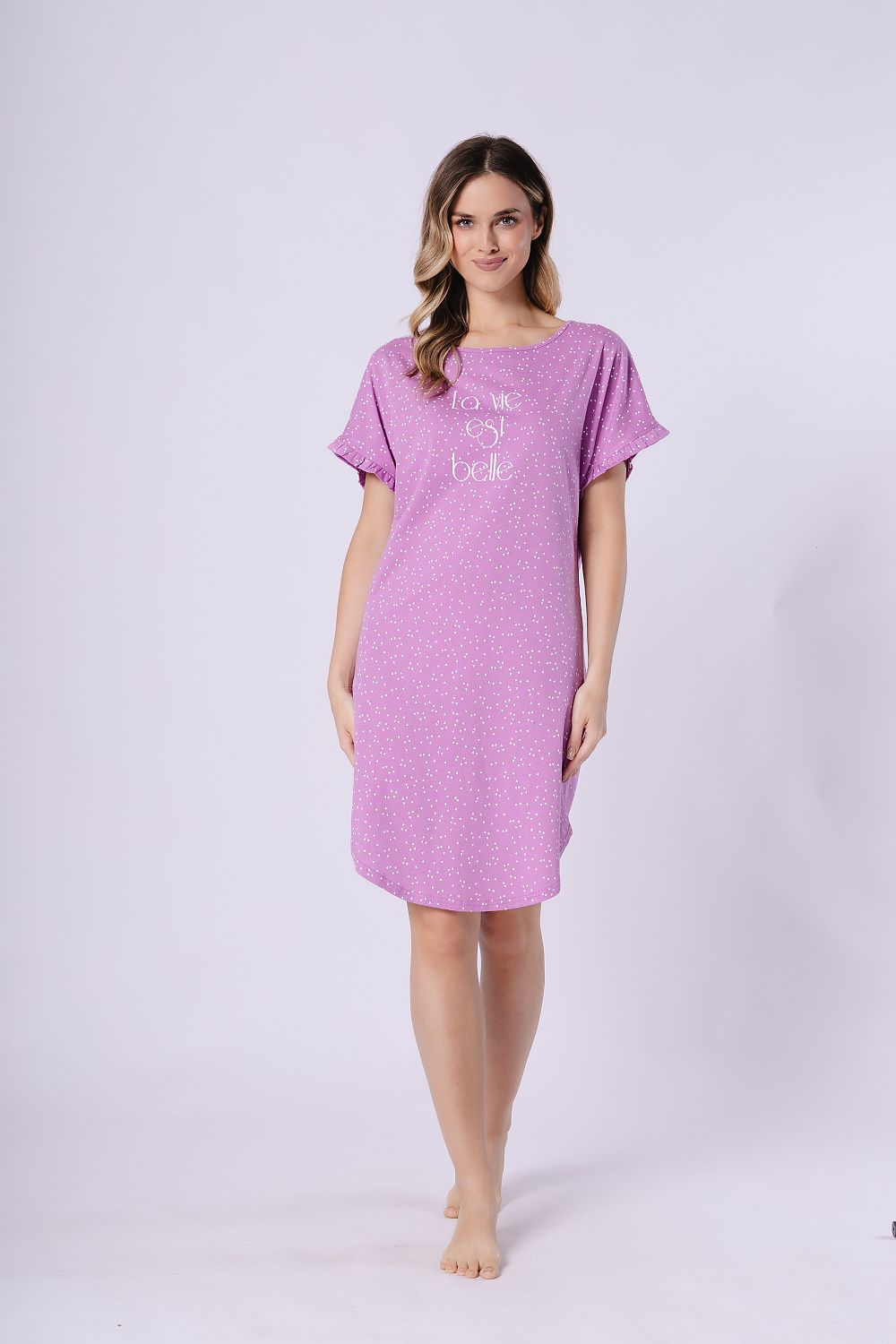  Koszulka nocna Koszula Nocna Model Rena 1716 Magenta - M-Max 