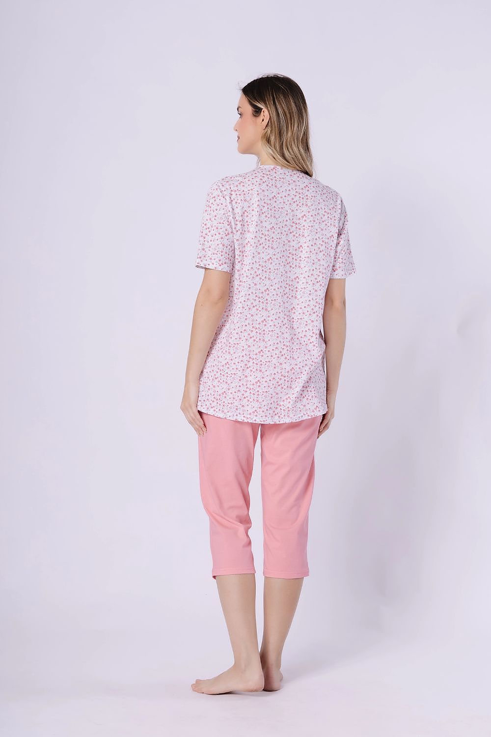  Piżama Damska Model Odetta 1722 Coral/White - M-Max 