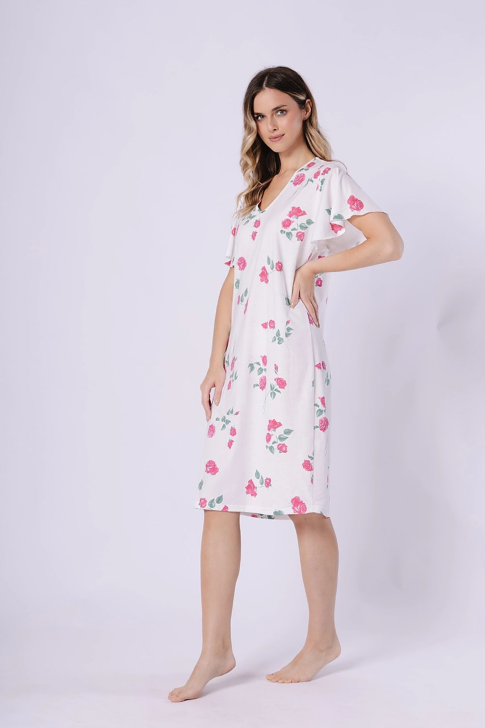  Koszulka nocna Koszula Nocna Model Venus 1726 Śmietana - M-Max 