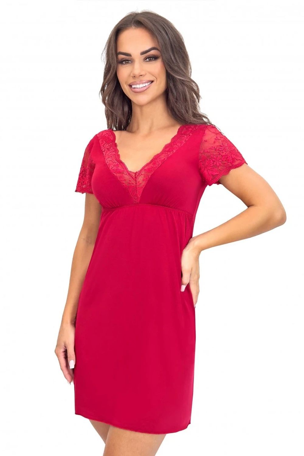  Koszulka nocna Koszula Nocna Model Sonia 227914 Bordo - Donna 