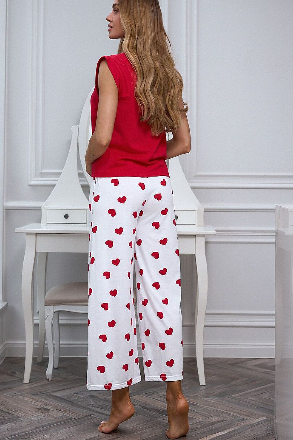  Piżama Damska Model Valentine 223590 Red/White - Pure Sin 