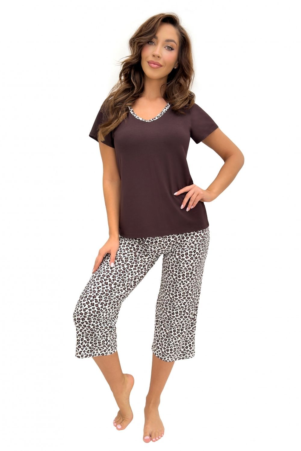  Piżama Damska Model Zoya 3/4 228166 Panterka - Donna 