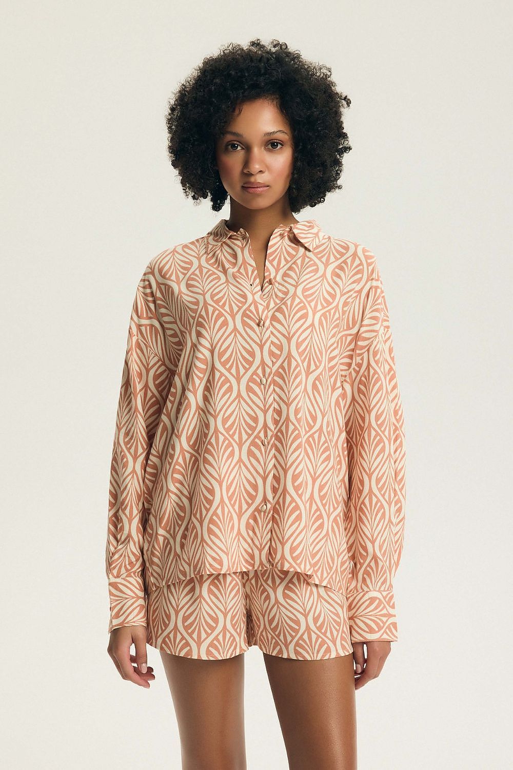  Piżama Damska Model Denise 43664 Brzoskwinia/Orange - Henderson 
