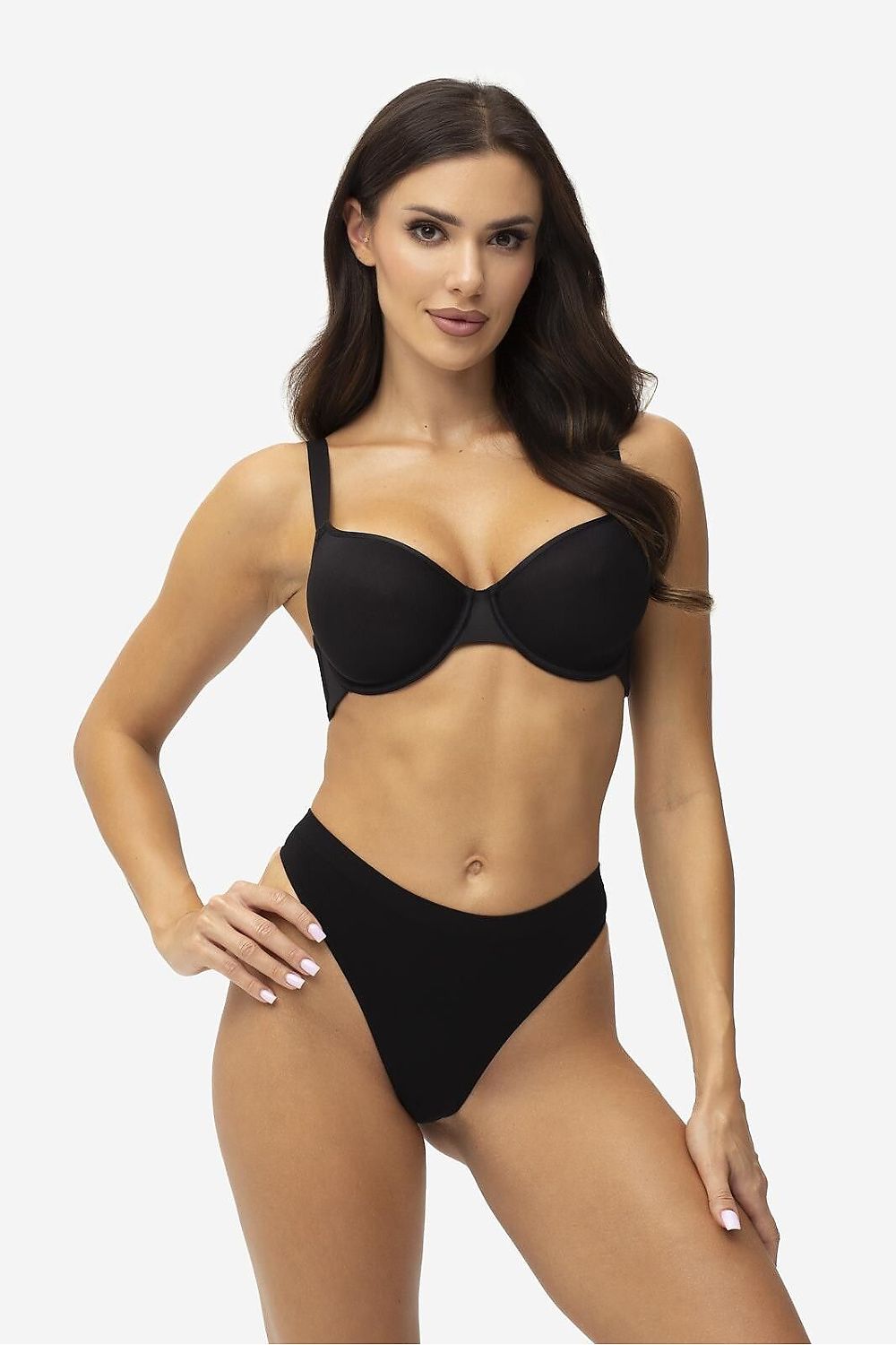  Biustonosz push up Biustonosz Usztywniany Model Support Black - Gatta 