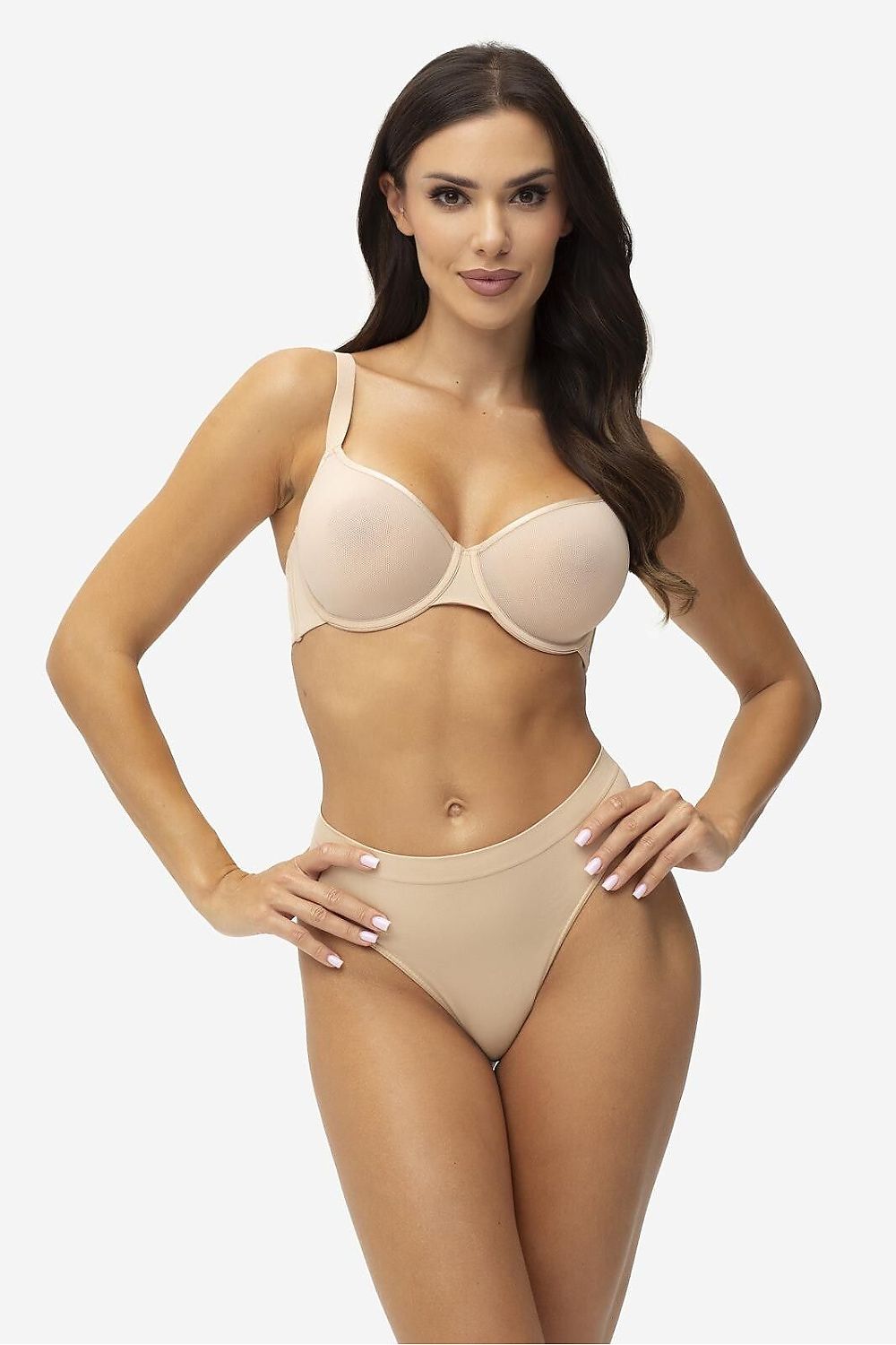 Biustonosz push up Biustonosz Usztywniany Model Support Beige - Gatta 