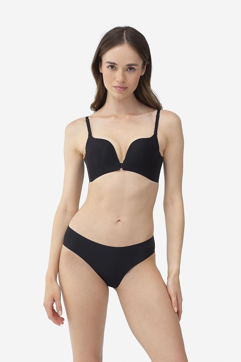  Biustonosz push up Biustonosz Push-up Model Frontopen Black - Gatta 