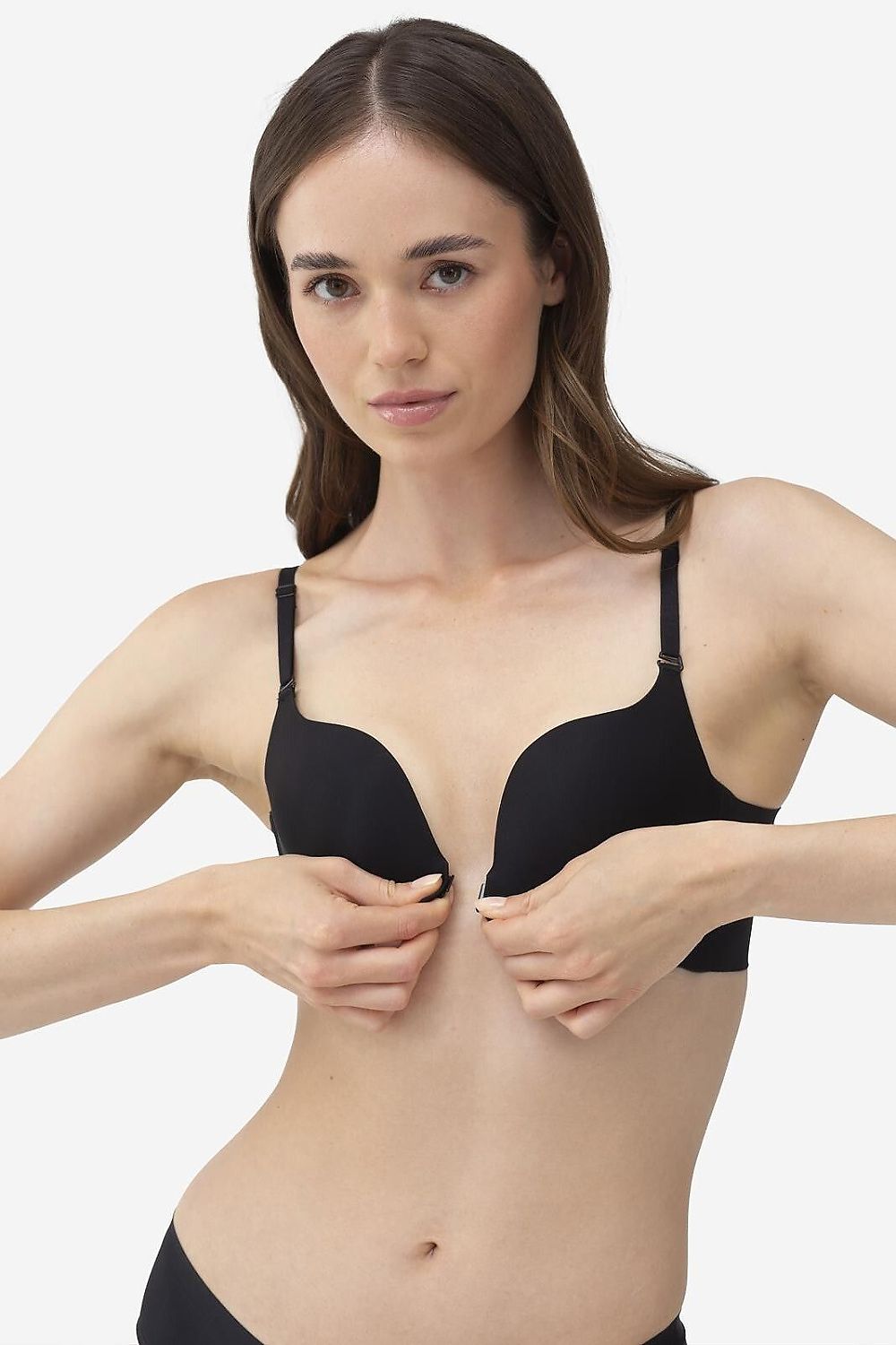  Biustonosz push up Biustonosz Push-up Model Frontopen Black - Gatta 