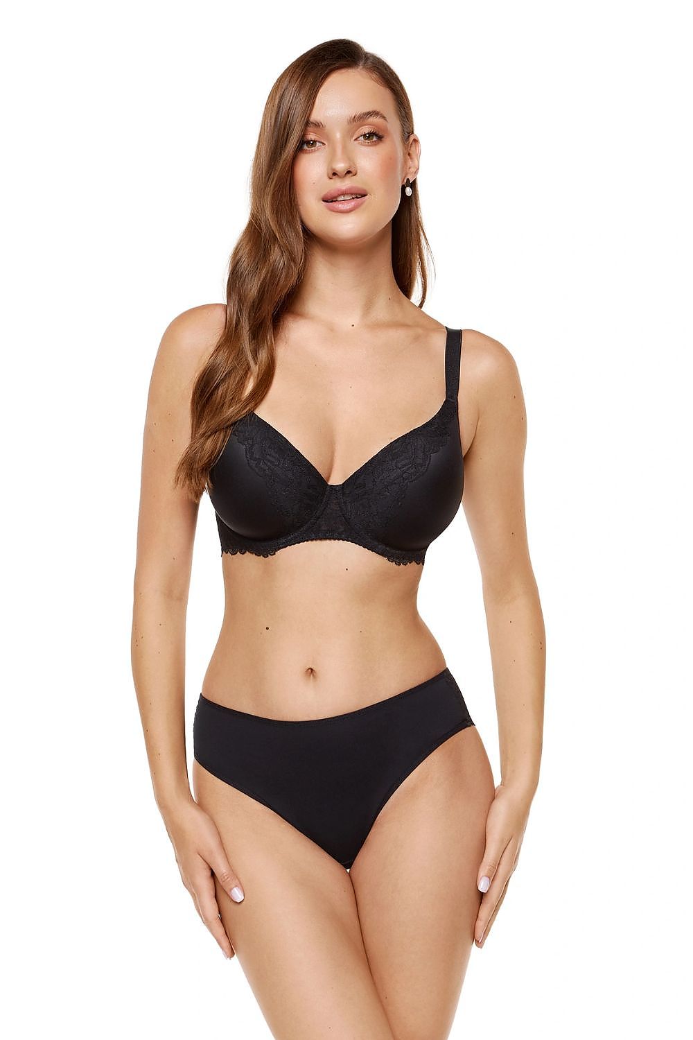  Biustonosz push up Biustonosz Usztywniany Model Kiara B5 Black - Gorteks 