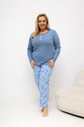   Piżama Damska Plus Size Model DU-PI-FP-510.13 Blue - Forever Pink 