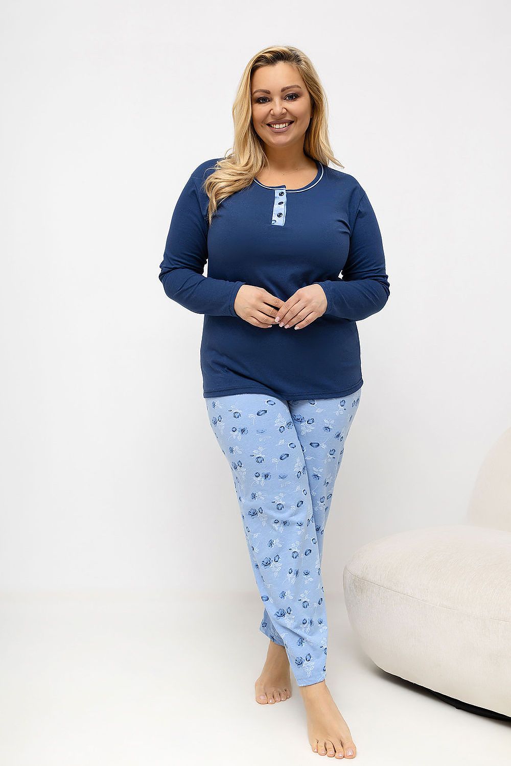   Piżama Damska Model DU-PI-FP-510.13 Dark Blue - Forever Pink 