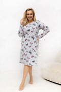   Koszula Nocna Plus Size Model DU-KN-FP-601.85 Grey - Forever Pink 