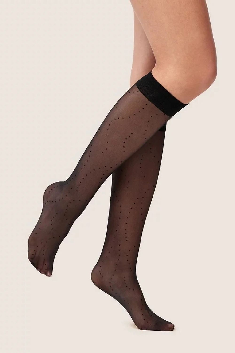  Podkolanówki Model Agna 1247 Nero - Gabriella 