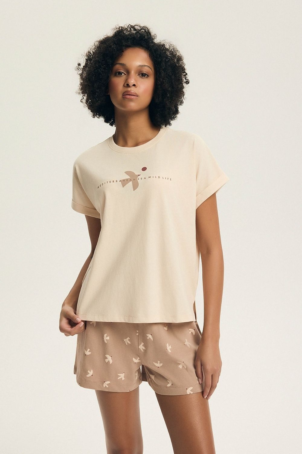  Piżama Damska Model Eluna 44466 Beige - Henderson 